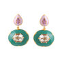 Pink and green amethyst earrings by Azga